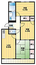 コーポ仲田 201 ｜ 静岡県藤枝市高岡１丁目（賃貸マンション3LDK・2階・62.10㎡） その2