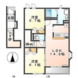間取図画像 2LDK