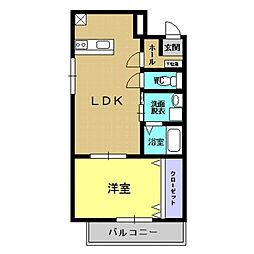 ライフアドバンス 1LDKの間取図画像