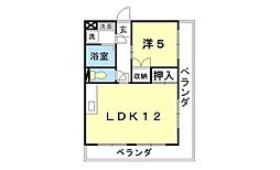 スカイプラザ焼津 1LDKの間取図画像