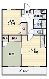 ジョイルーム2 2LDKの間取図画像