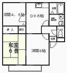 シティハイムヴァインA 3DKの間取図画像