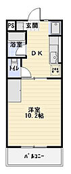 ノーヴァ1 1DKの間取図画像