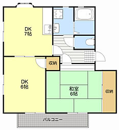 ハイツM 2DKの間取図画像