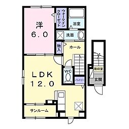 ロテュス 1LDKの間取図画像