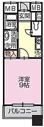 プラチナムステータスタワー 1Kの間取図画像