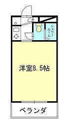 スカイプラザ焼津 ワンルームの間取図画像