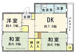 間取図画像 3DK