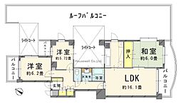 ユアサハイム大宮 3LDKの間取図画像