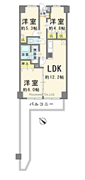 コスモ春日部豊春セカンドステージ 3LDKの間取図画像