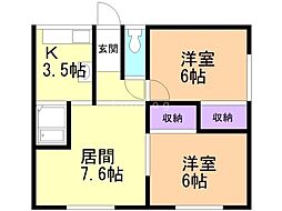 間取図画像 2LDK