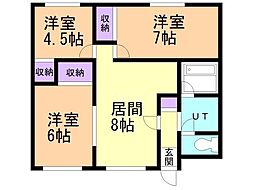 メゾンド・エムズ 3DKの間取図画像
