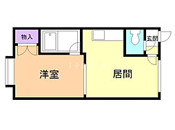 フレンズ北光 1LDKの間取図画像