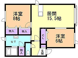 間取図画像 2LDK