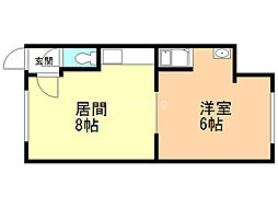 コートマリオン 1DKの間取図画像
