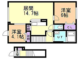 間取図画像 2LDK