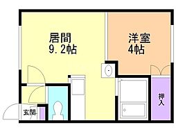 レインボーハウス光洋No.10 1LDKの間取図画像