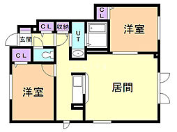間取図画像 2LDK