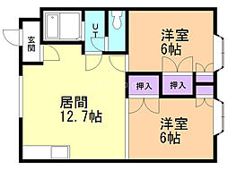 間取図画像 2LDK