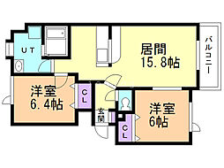 間取図画像 2LDK