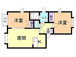 間取図画像 2LDK