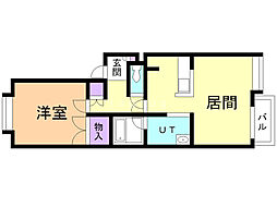 メゾンマキ 1LDKの間取図画像