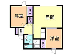 間取図画像 2LDK