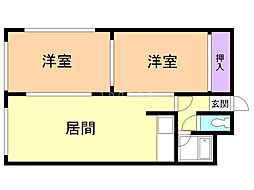 エスパシオコモド 2LDKの間取図画像
