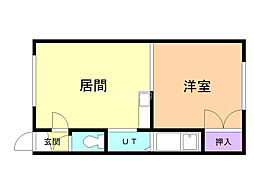 ロイヤルハイム光洋 1DKの間取図画像