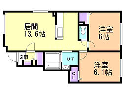 リオマーニスール. 2LDKの間取図画像