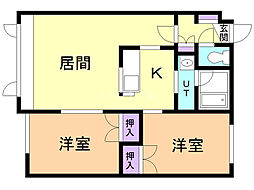 ピース2 2LDKの間取図画像
