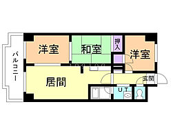 グランドール本幸町 3LDKの間取図画像