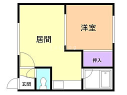 グリーンパークプロム 1DKの間取図画像
