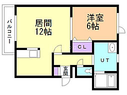 ハイツ310 1LDKの間取図画像