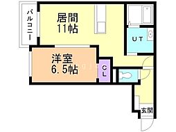 CHIP 1LDKの間取図画像