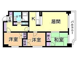 キャッスル50 3LDKの間取図画像