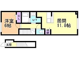 ジラソーレ栄町3 1LDKの間取図画像