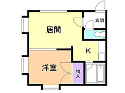 レガシー明野 1DKの間取図画像