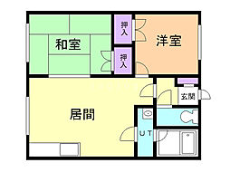 モントレー柏木 2LDKの間取図画像