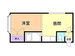ハイツザハードオブオール 1DKの間取図画像