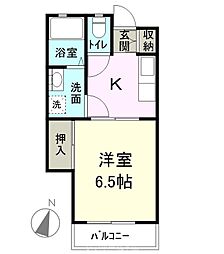 安曇野ハイツ新庄 1Kの間取図画像