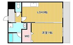 ヴィバーチェ 1LDKの間取図画像