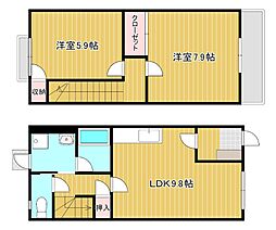 ボヌール幸澤C 2LDKの間取図画像
