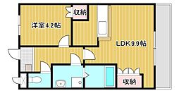 ナチュラルハイム 1LDKの間取図画像