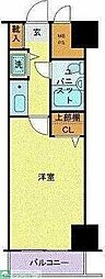 JR山手線 恵比寿駅 徒歩3分の賃貸マンション 4階ワンルームの間取り