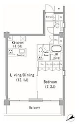 ＰＥＲＣＨ南青山 3階1LDKの間取り