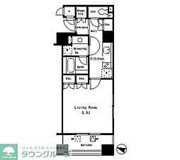 パークアクシス麻布仙台坂 3階1Kの間取り