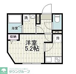 東急田園都市線 三軒茶屋駅 徒歩10分の賃貸アパート 1階1Kの間取り