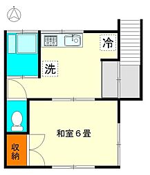 すみれ荘 1Kの間取図画像