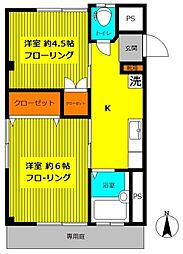 メゾン鈴木 2Kの間取図画像